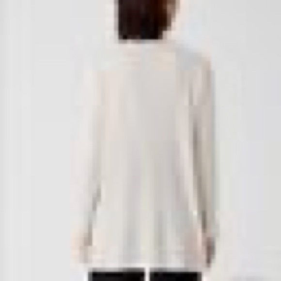 EILEEN FISHER Textured Stretch Rib Crew Neck Top Bone - Picture 3 of 14